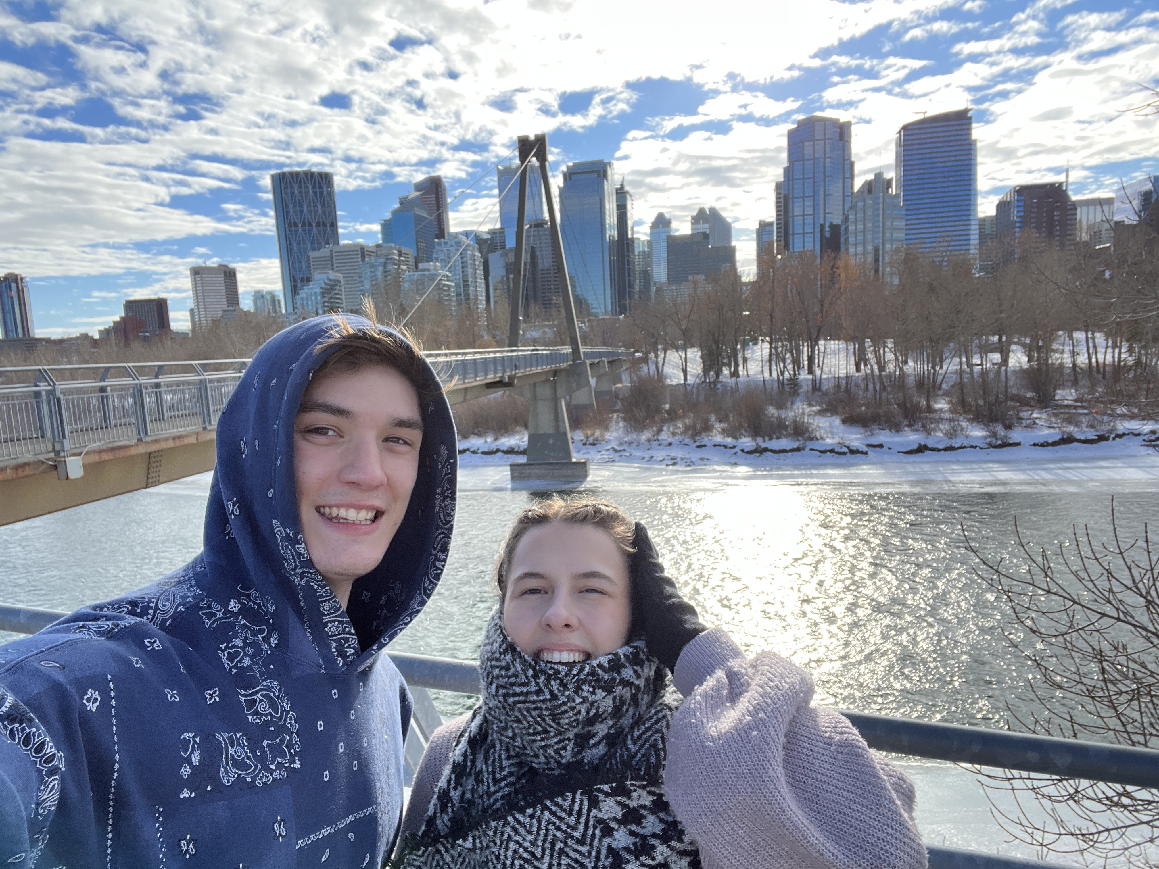 selfie on the river